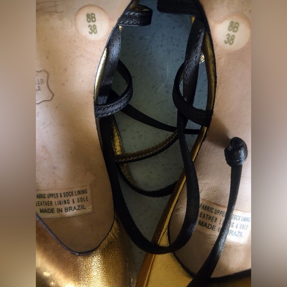BCBGMaxAzaria $185 Mifle Strappy Open Toe Lace Up Heels Brown/Gold - Sz 8 - Picture 8 of 10